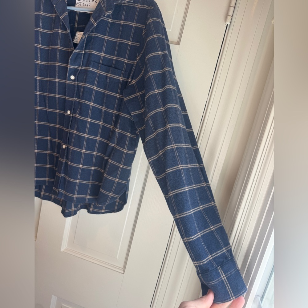 💙 Frank & Eileen “Silvio” Blue Plaid Button-Up Shirt – Size S 💙 - Picture 4 of 5